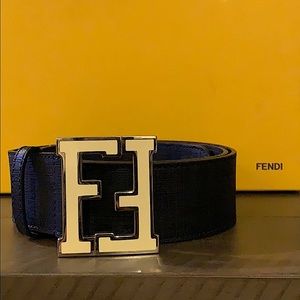 Men’s Authentic Fendi Logo FF Buckle Belt